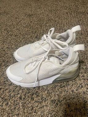 Nike White Mesh Air-Cushioned Trainers